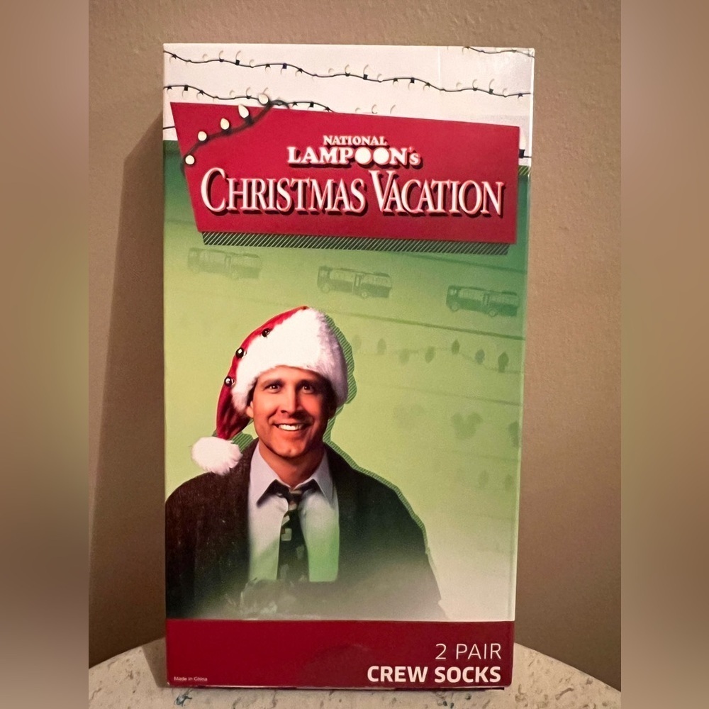 National Lampoons Christmas Vacation Crew Socks NWT